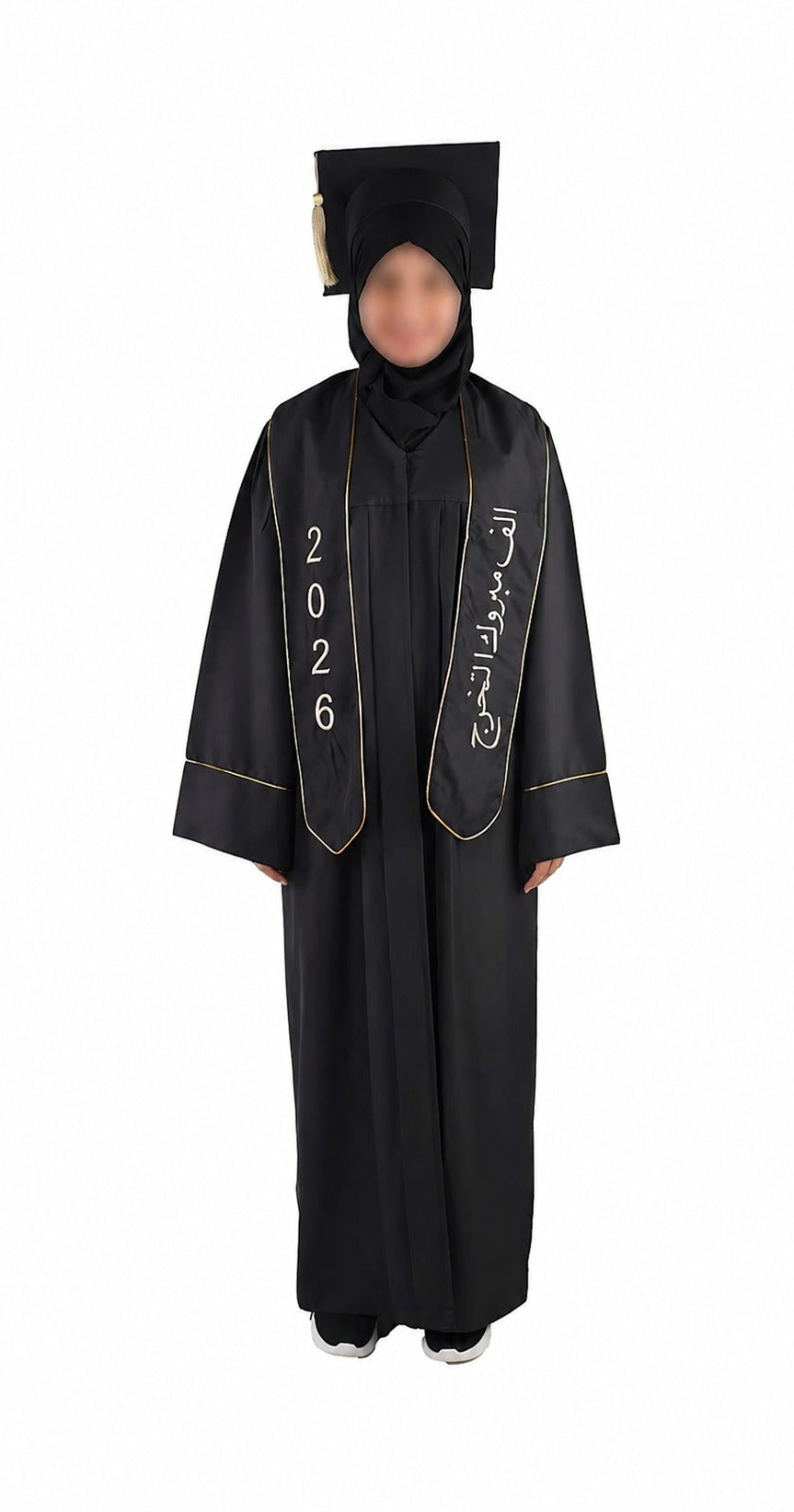 عباية تخرج اسود موديل 4007