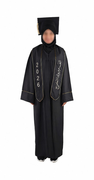 عباية تخرج اسود موديل 4007