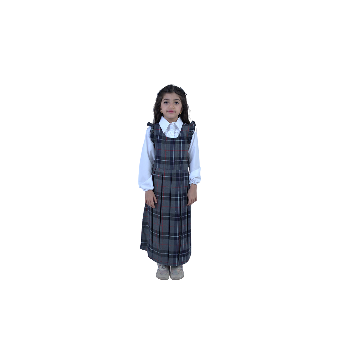 شيال تمهيدي كاروهات رصاصي موديل 224