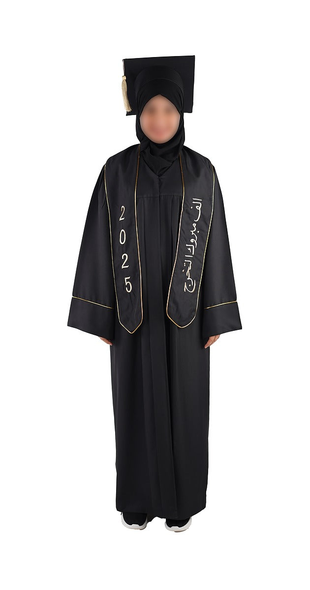 عباية تخرج اسود موديل 4007