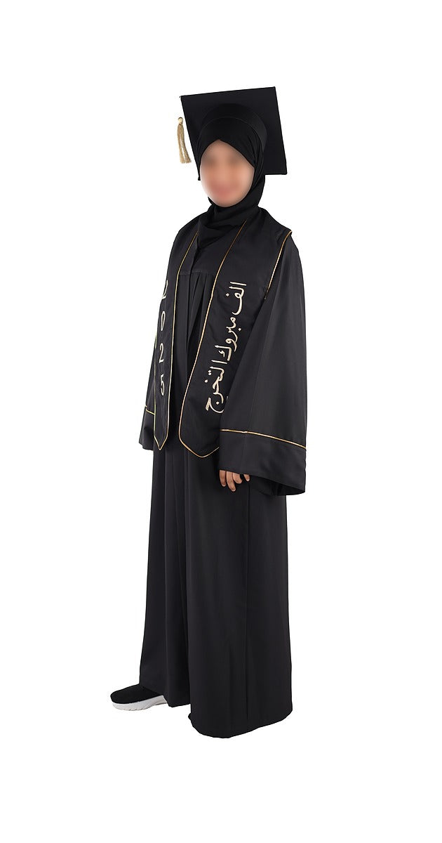 عباية تخرج اسود موديل 4007