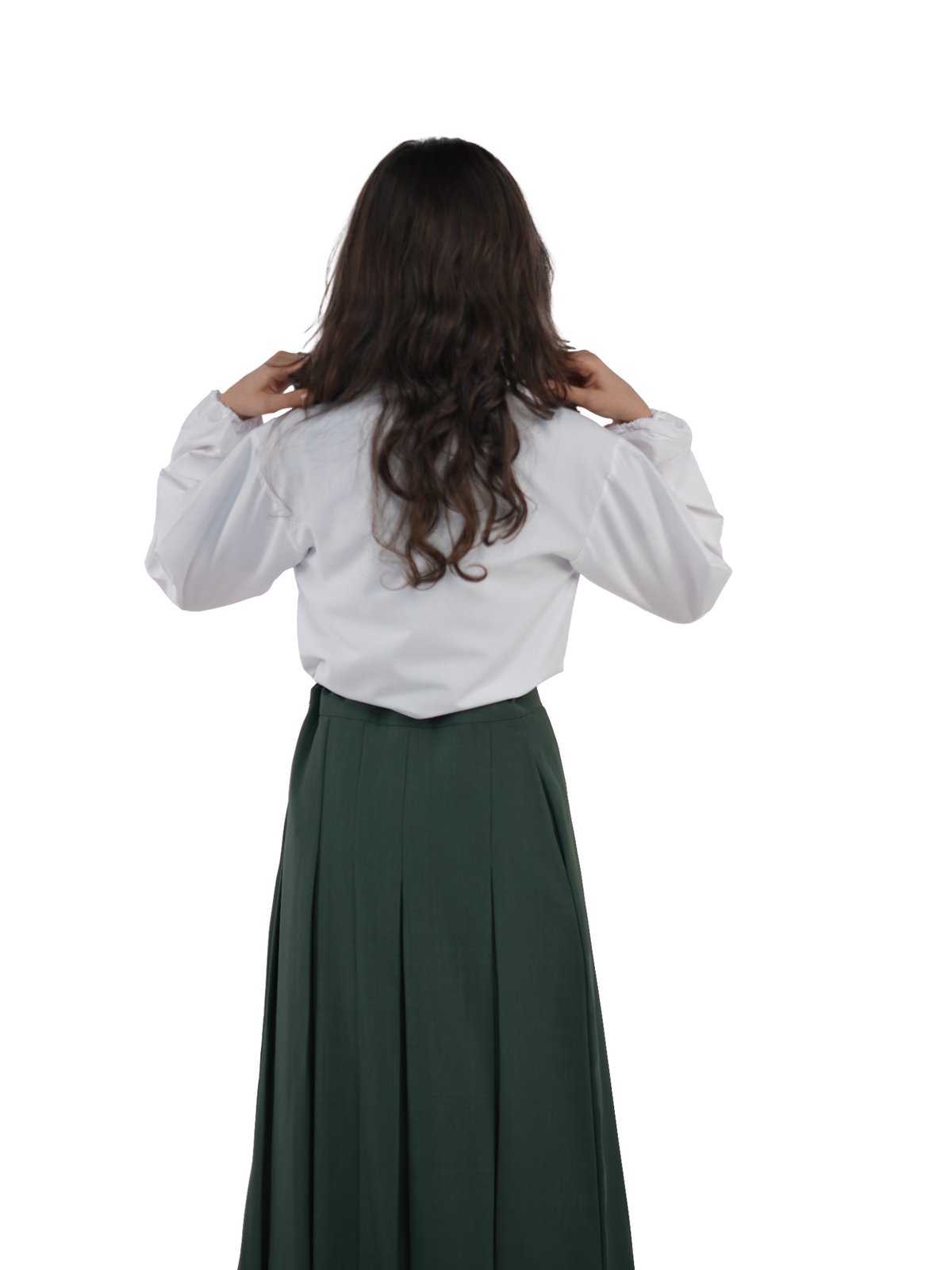 بلوزة  قلاب أبيض كشكش