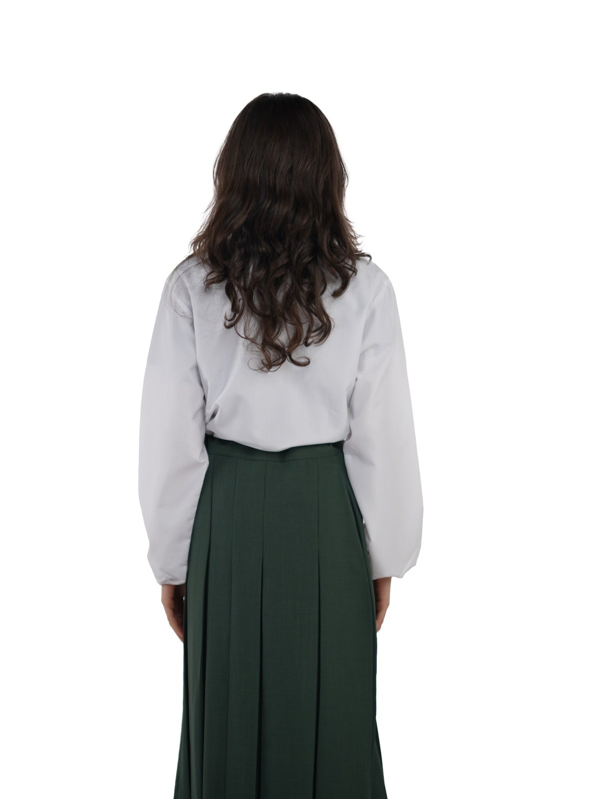 بلوزة  قلاب أبيض كشكش